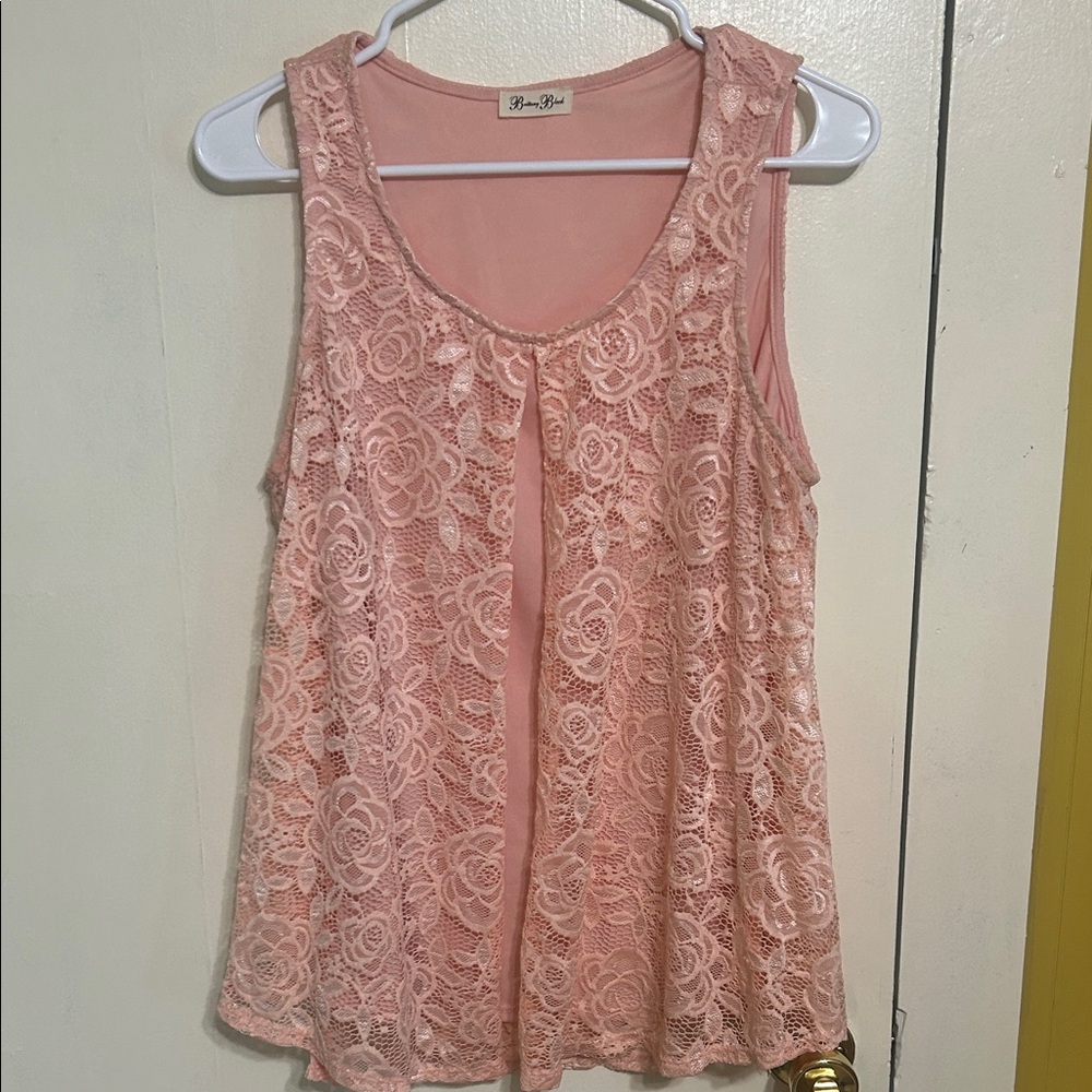 Brittany Black Blush Lace Chemise